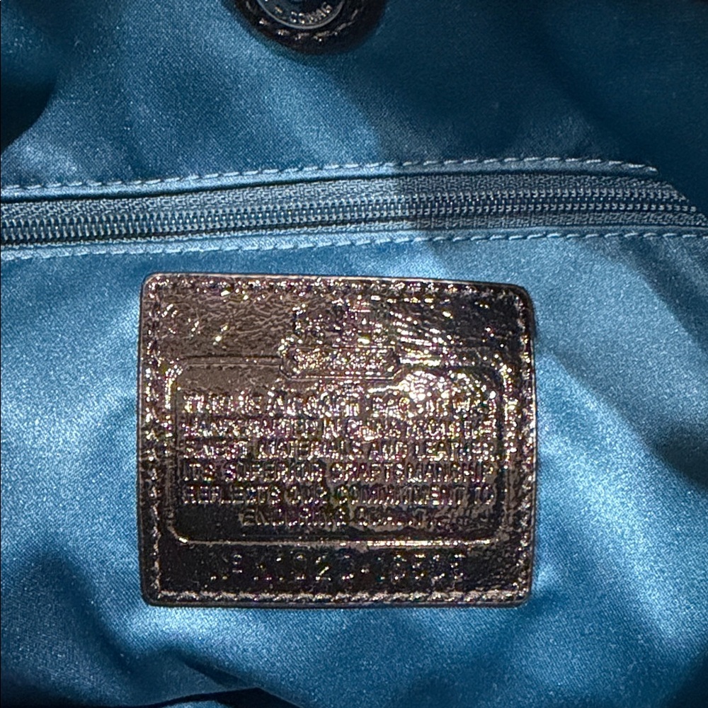 Coach Maggie Signature Optic canvas Link Chain Black/Gray Handbag Shoulder Bag - Picture 6 of 12